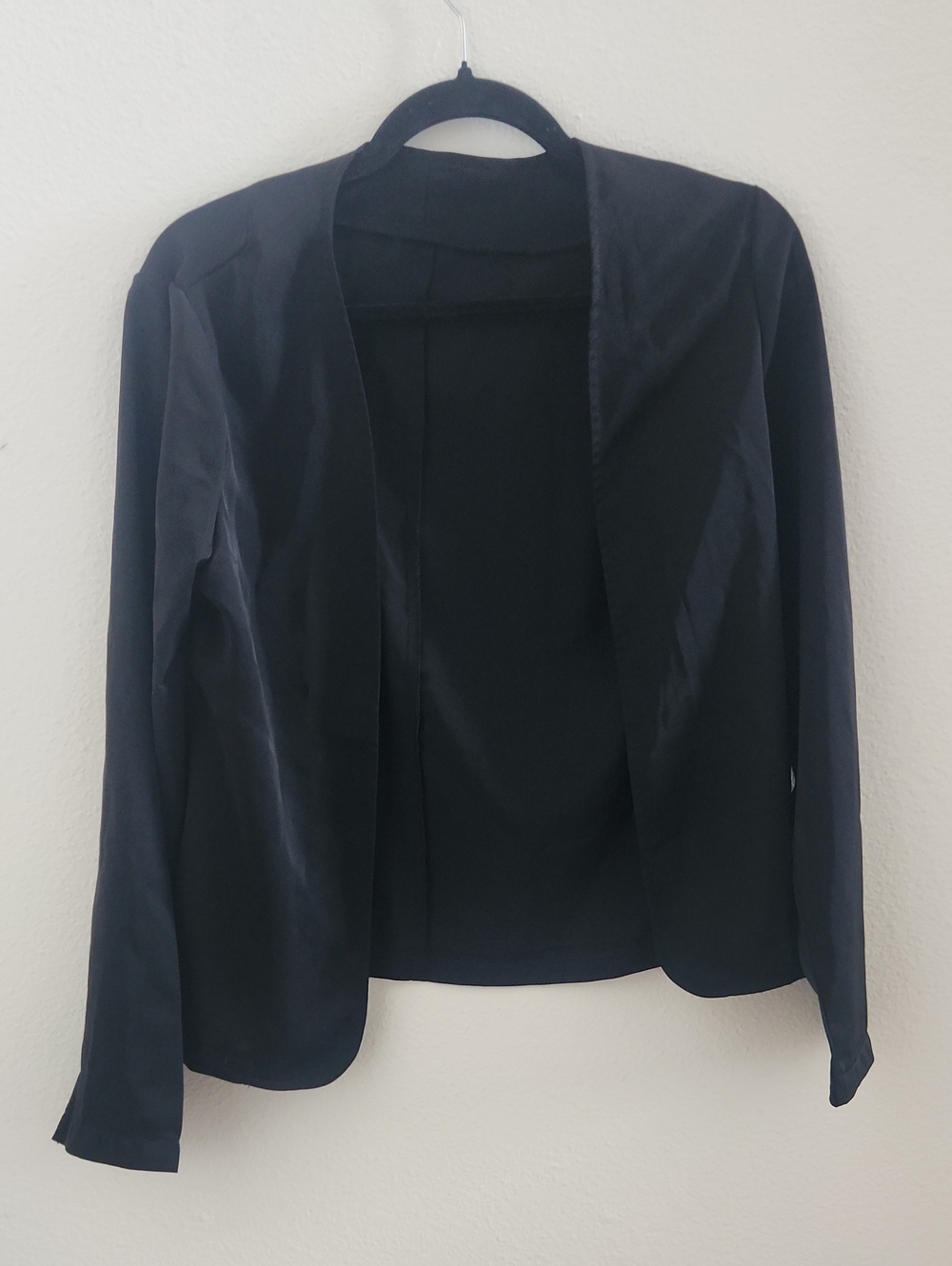 SHEIN Black Open-Front Blazer
